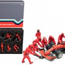 Formula 1 Pit Crew Team Red 7 Figure Set 1/43 American Diorama