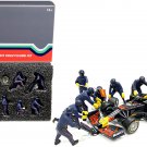 Formula 1 Pit Crew Team Blue 7 Figure Set 1/43 American Diorama