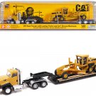 CAT CT660 Day Cab Lowboy Trailer & 163H Grader 1/87 HO Diecast Masters