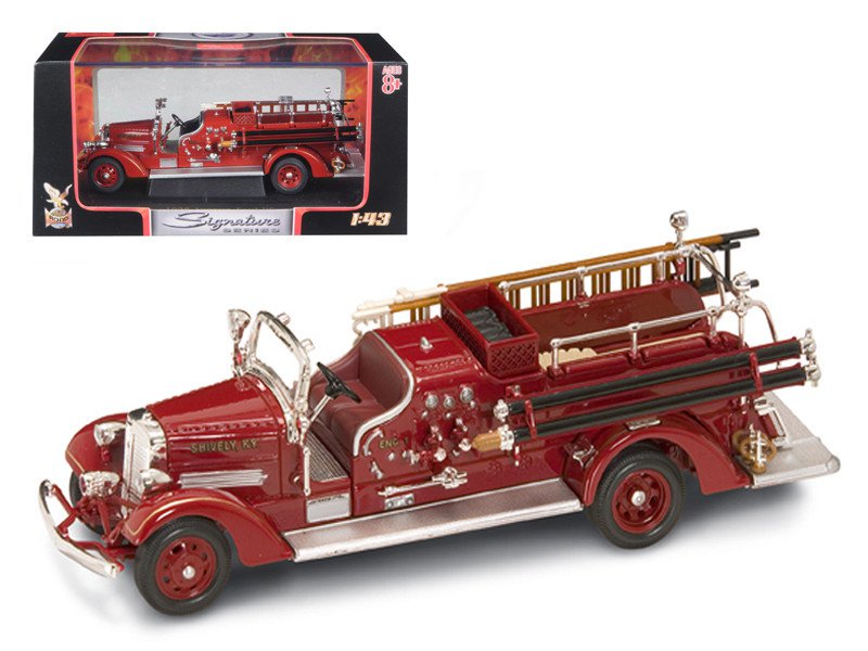 1938 Ahrens Fox VC Fire Engine Red 1/43 Diecast Road Signature