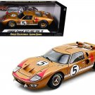 1966 Ford GT40 Mk II RHD #5 Le Mans Gold 1/18 Diecast Shelby