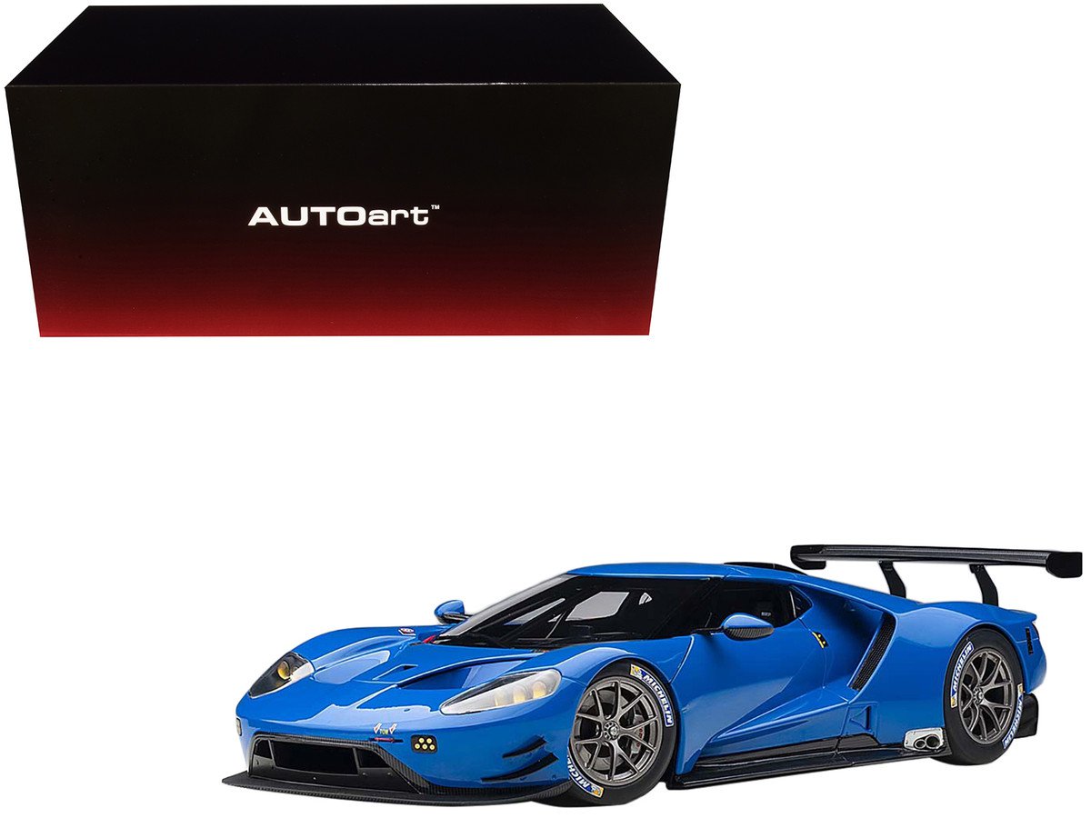 Ford GT Le Mans Plain Color Blue 1/18 Model Car AutoArt