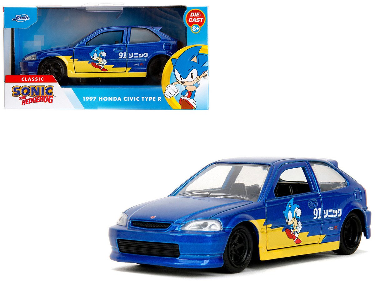 1997 Honda Civic Type R Sonic the Hedgehog 1/32 Diecast Jada