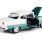 1955 Chevrolet Bel Air Hardtop Green White 1/18 Diecast Motormax