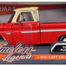 1966 Chevrolet C10 Fleetside Pickup Red Cream Top 1/24 Diecast Motormax