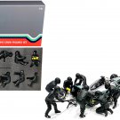 F1 Pit Crew 7 Figure Set Team Black Release II 1/18 American Diorama