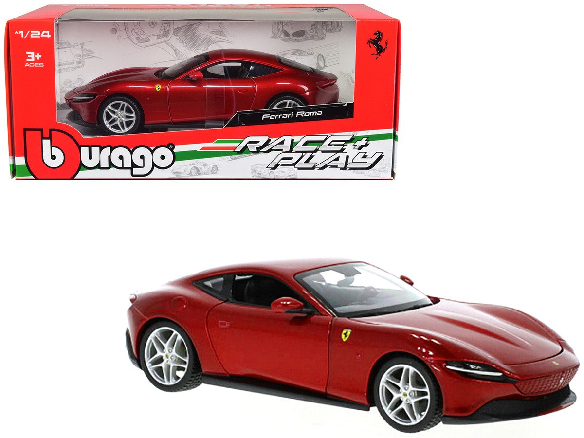 Ferrari Roma Red Metallic Race + Play 1/24 Diecast Bburago