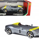 Ferrari Monza SP1 Silver Yellow Stripes 1/18 Diecast Bburago