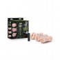 Blush M for Men Self Lubricating Vibrating Stroker Sleeve Kit - Vanilla Pack of 3