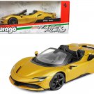 Ferrari SF90 Spider Gold Metallic Race + Play 1/18 Diecast Model Car by Bburago Ferrari SF90 Spider Gold Metallic Race + Play 1/18 Diecast Model Car by Bburago