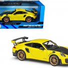 Porsche 911 GT2 RS Yellow Carbon Hood Gold Wheels Special Edition 1/24 Diecast by Maisto Porsche 911 GT2 RS Yellow Carbon Hood Gold Wheels Special Edition 1/24 Diecast by Maisto