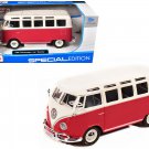 Volkswagen Van Samba Bus Red and White 1/25 Diecast Model by Maisto