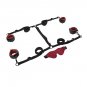 Saffron Under Bed Adjustable Restraint System Black Red Bondage Kit