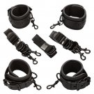 Nocturnal Collection Adjustable Bed Restraints Black Bondage Kit Nocturnal Collection Adjustable Bed Restraints Black Bondage Kit