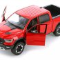 2019 RAM 1500 Rebel Crew Cab Pickup Truck Red 1/24 Diecast Model Car by Motormax