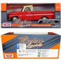 1966 Chevrolet C10 Fleetside Pickup Red Cream 1/24 Diecast Model by Motormax