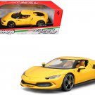 Ferrari 296 GTB Yellow Race + Play 1/18 Diecast Model by Bburago