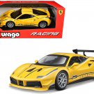 Ferrari 488 Challenge #25 Yellow Blue Stripes 1/24 Diecast Model by Bburago Ferrari 488 Challenge #25 Yellow Blue Stripes 1/24 Diecast Model by Bburago