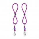 Bijoux de Nip Purple Flower Charm Nipple Halos