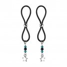 Bijoux de Nip Turquoise/Black Star Charm Nipple Halos