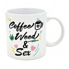 Attitude Mug Coffee, Weed & Sex 22 oz Coffee Mug