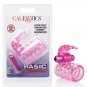Basic Essentials Stretchy Vibrating Bunny Enhancer Pink