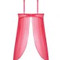 Eden Mesh Chemise Mini Dress Keyhole Cutout Coral MD