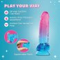 Blush B Yours Plus 6.75" Candy Colored Dildo Multi Colors