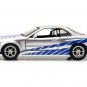 Brian's Nissan Skyline GT-R R34 Silver Blue Stripes 2 Fast 2 Furious 1/32 Jada