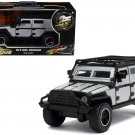 Tej's Jeep Wrangler Silver Furious 7 1/32 Diecast with Roof Rack by Jada