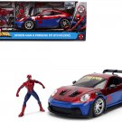 Porsche 911 GT3 RS 992 Red Blue Spider-Man Hollywood Rides 1/24 Diecast by Jada