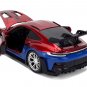 Porsche 911 GT3 RS 992 Red Blue Spider-Man Hollywood Rides 1/24 Diecast by Jada