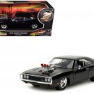 1970 Dodge Charger Black Race Interior The Fast and the Furious 1/24 Diecast by Jada