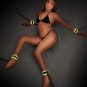 WhipSmart Glow in the Dark Bed Restraints w/ Adjustable Cuffs Green