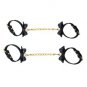 Blush Temptasia Ardor Wrist & Ankle Restraints w/ Bow Black