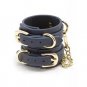 NS Novelties Bondage Couture Vinyl Wrist Cuff Blue
