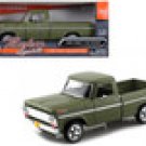 1969 Ford F-100 Pickup Truck Green 1/24 Diecast Model Car by Motormax