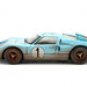 1966 Ford GT-40 MK II #1 Light Blue Miles-Hulme Le Mans Dirty 1/18 by Shelby Collectibles