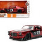 1971 Chevrolet Camaro #71 Red Metallic Black Stripes 1/24 Bigtime Muscle by Jada