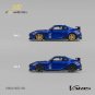 Subaru BRZ Varis Arising-1 RHD Blue Carbon Hood w/ Extra Wheels 1/64 Diecast by CM Models