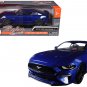 2018 Ford Mustang GT 5.0 Blue Black Wheels 1/24 Diecast by Motormax
