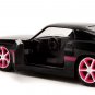 1969 Ford Mustang Black Pink Slips Pink Stripes 1/32 Diecast by Jada