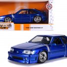 1989 Ford Mustang GT 5.0 Candy Blue Bigtime Muscle 1/24 Diecast by Jada 1989 Ford Mustang GT 5.0 Candy Blue Bigtime Muscle 1/24 Diecast by Jada