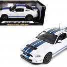 2013 Ford Shelby Cobra GT500 SVT White Blue Stripes 1/18 Diecast Shelby Collectibles 2013 Ford Shelby Cobra GT500 SVT White Blue Stripes 1/18 Diecast Shelby Collectibles