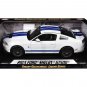 2013 Ford Shelby Cobra GT500 SVT White Blue Stripes 1/18 Diecast Shelby Collectibles