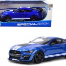 2020 Ford Mustang Shelby GT500 Blue Special Edition 1/18 Diecast by Maisto 2020 Ford Mustang Shelby GT500 Blue Special Edition 1/18 Diecast by Maisto