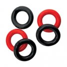 Hunky Junk Jacker Cock Rings 5-Pack Red/Black Hunky Junk Jacker Cock Rings 5-Pack Red/Black