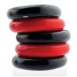 Hunky Junk Jacker Cock Rings 5-Pack Red/Black
