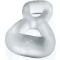 Hunky Junk Boomerang Double Ring Cockring & Nut-Tugger - Clear Steam