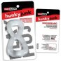 Hunky Junk Boomerang Double Ring Cockring & Nut-Tugger - Clear Steam